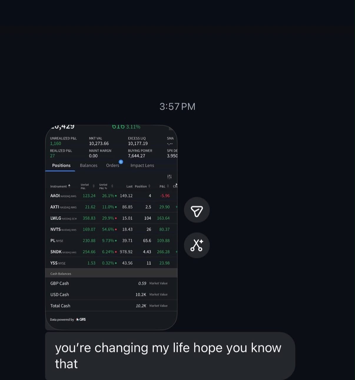 Member result screenshot